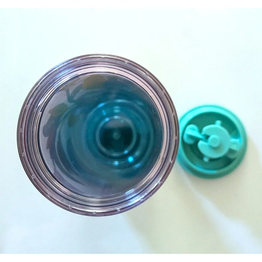 Starbucks Spring Soft Touch Iridescent Teal Floral 16oz Twist Tumbler NWT